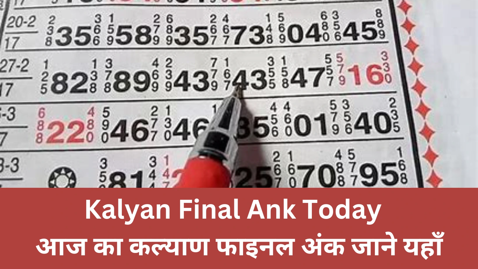 Kalyan Final Ank Today : आज का कल्याण फाइनल अंक जाने यहाँ - Kalyan ...